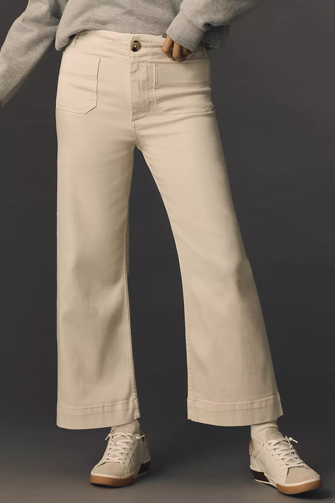 Anthropologie Ecru Wide Leg Pants (31)