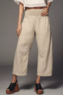 Anthropologie Linen Barrel Pants (M)