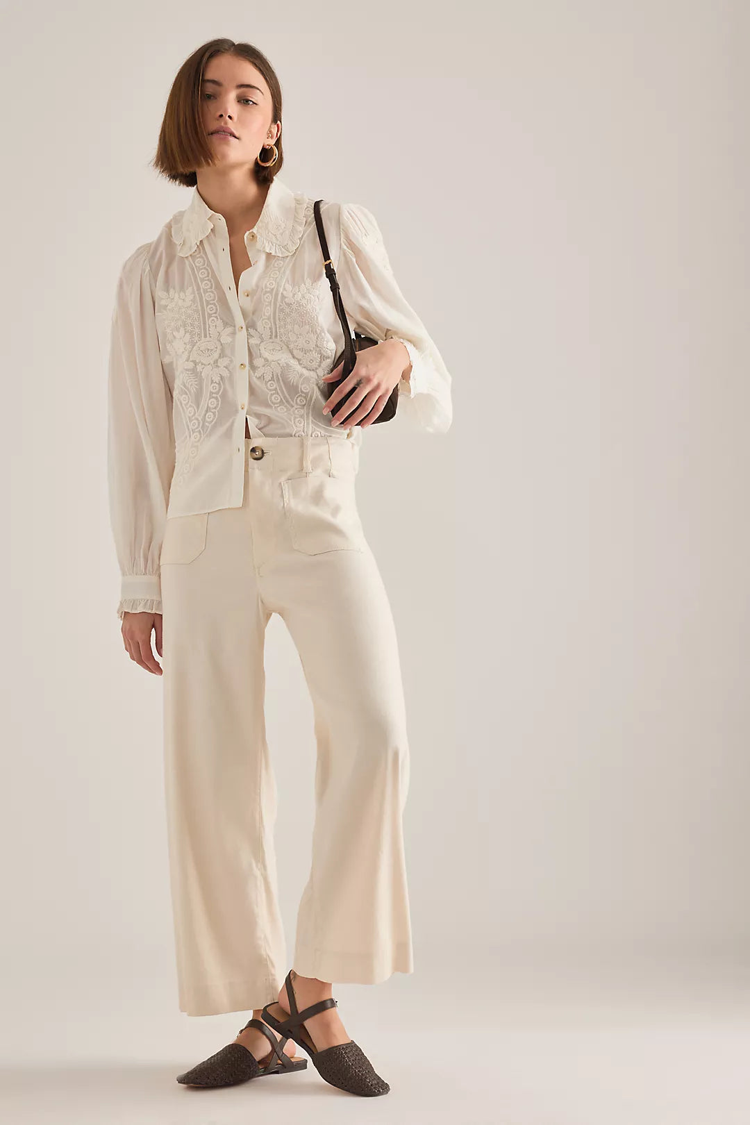 Anthropologie Linen Blend Wide Leg Pants (6)