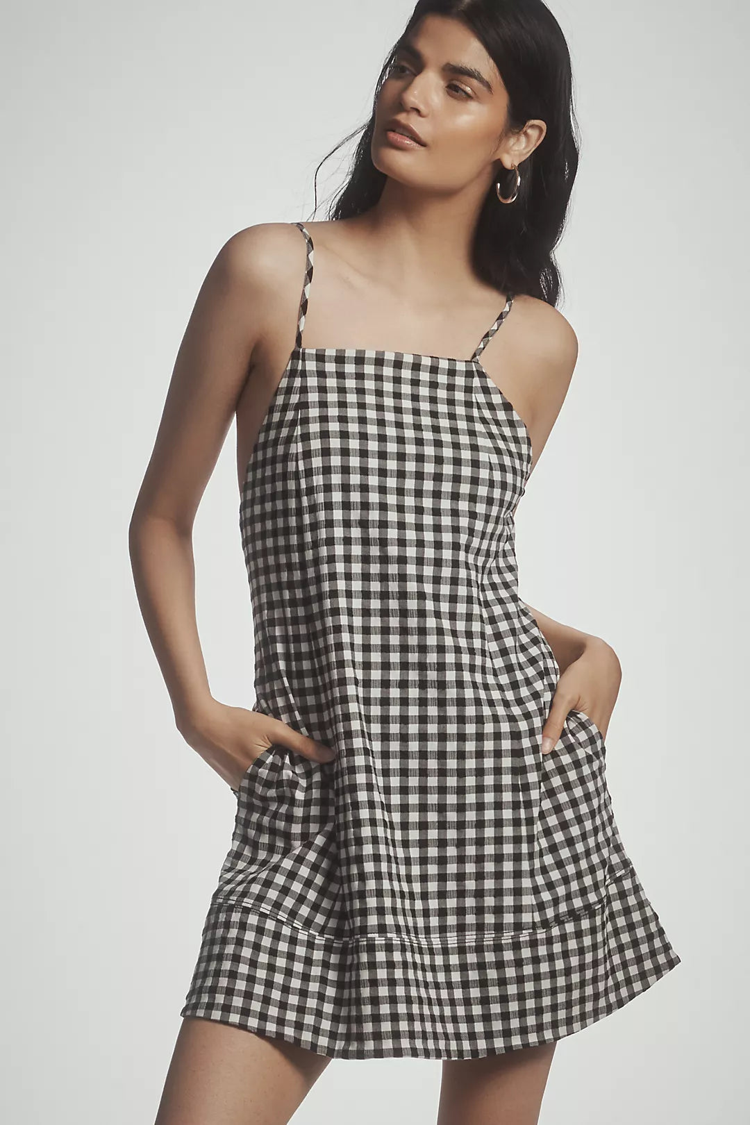 Anthropologie Gingham Mini Dress (M)