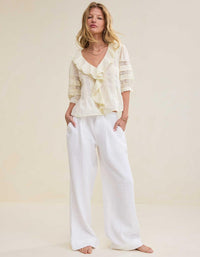 Aerie Wide Leg Gauze Pants (L)