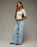 NEW Light Wash Baggy Straight Jeans (18s)