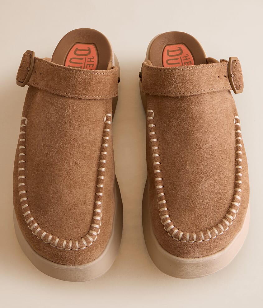 Hey Dude Tan Platform Clogs (10)