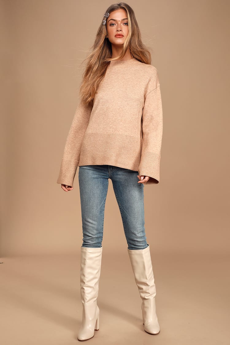 Lulus Ribbed Oversized Sweater (XS)