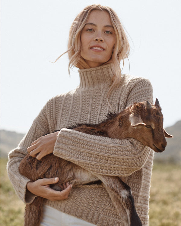 Garnet Hill Chunky Cashmere Sweater (M)