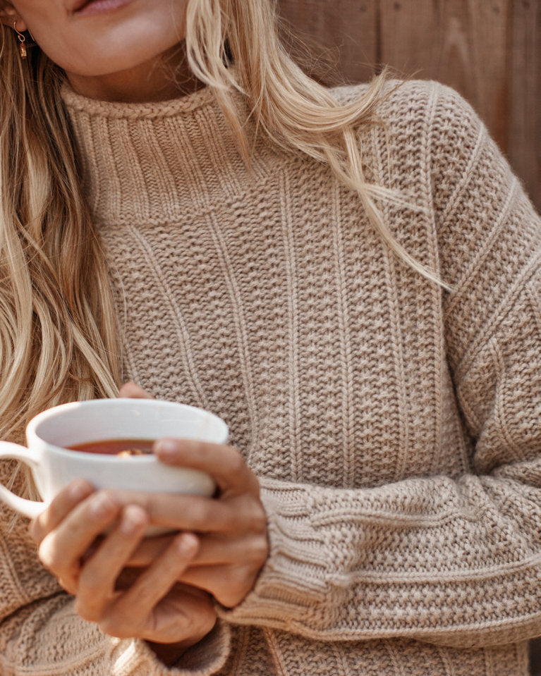 Garnet Hill Chunky Cashmere Sweater (M)