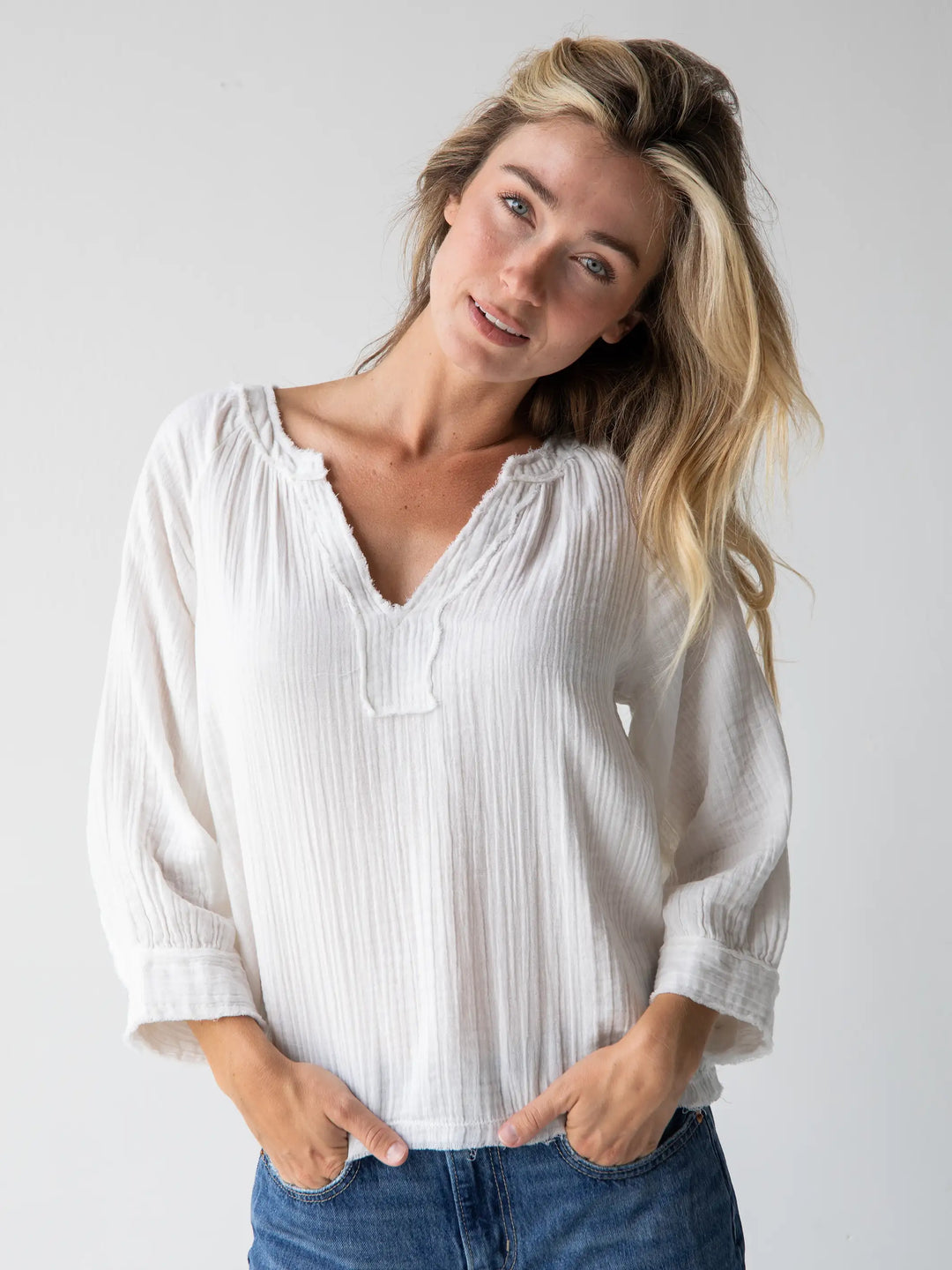 Natural Life Cotton Gauze Top (L)