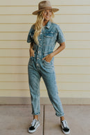 Free People Denim Coveralls (XS)