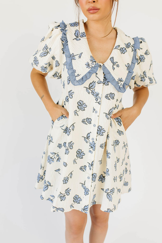 Zoco Floral Puff Sleeve Dress (M)