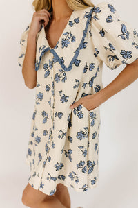 Zoco Floral Puff Sleeve Dress (M)