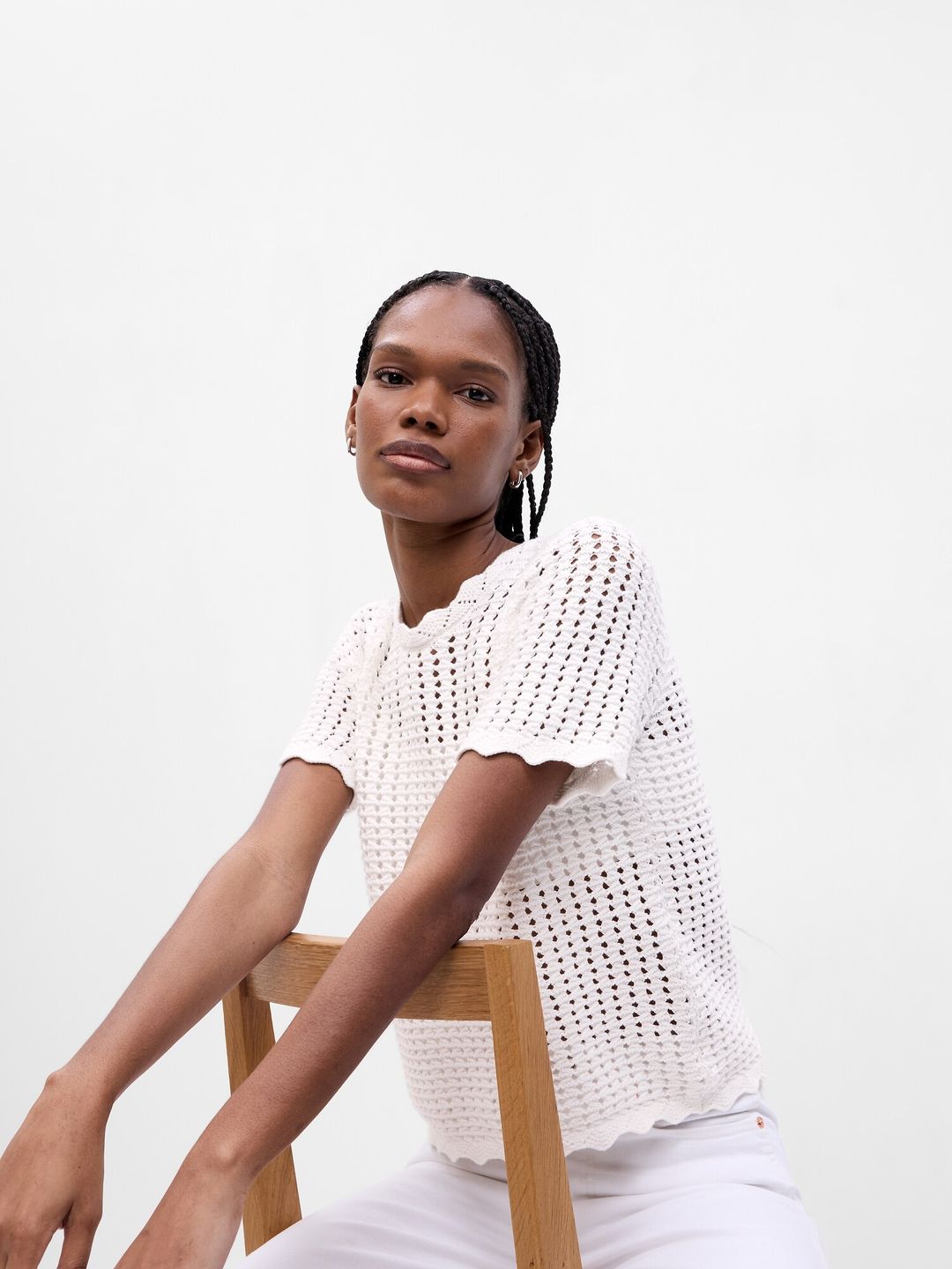 Gap Cotton Crochet Top (L)