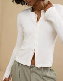 Aerie White Ribbed Tee (M)
