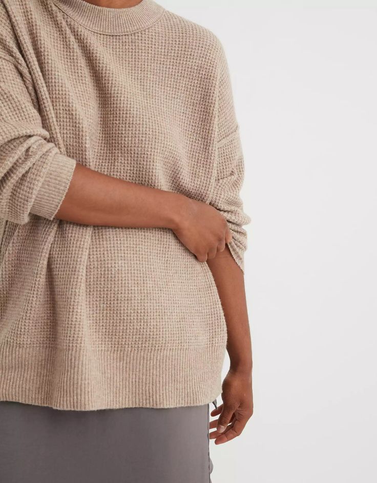 Aerie Oversized Waffle Sweater (M)