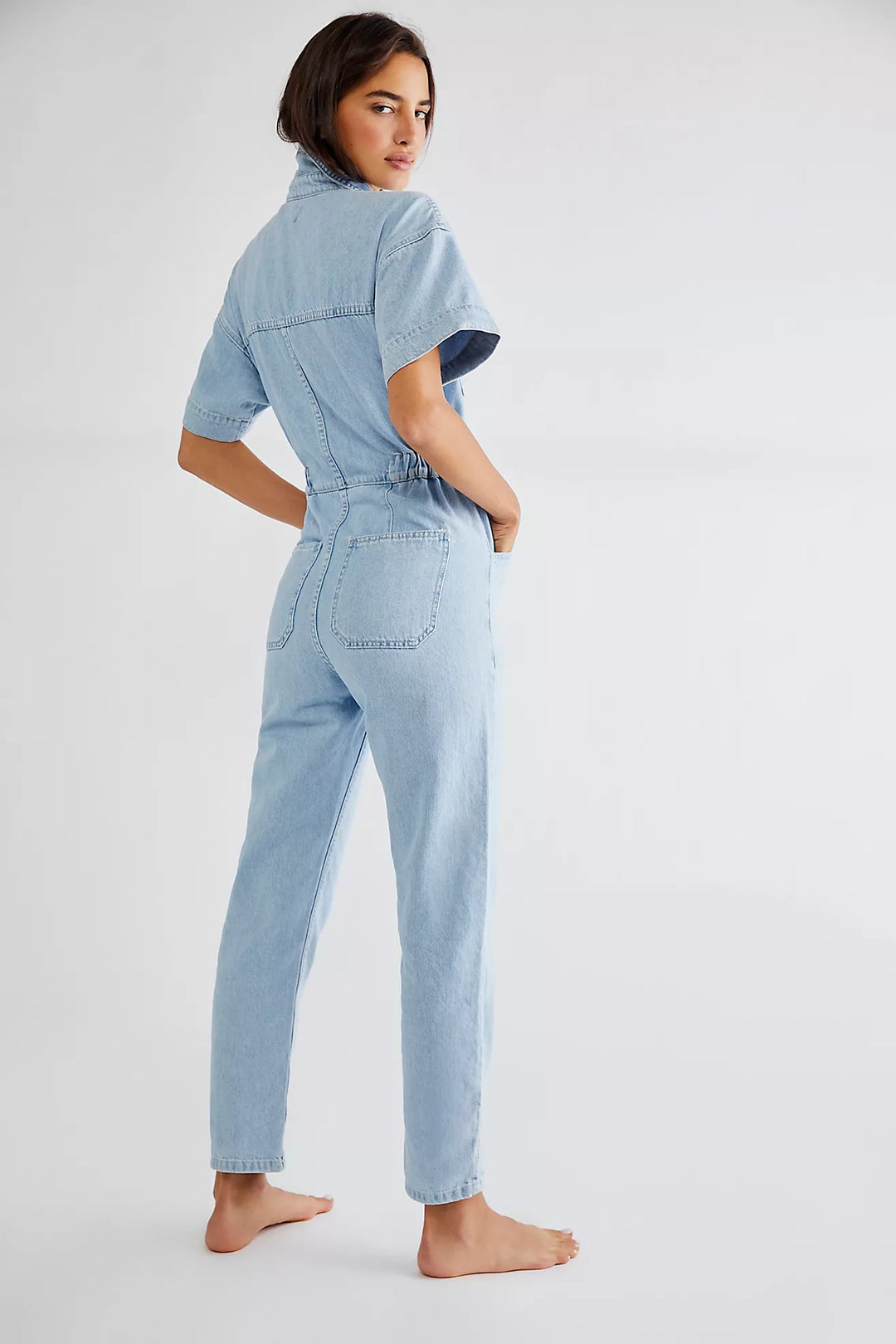 Free People Denim Jumpsuit (XS)
