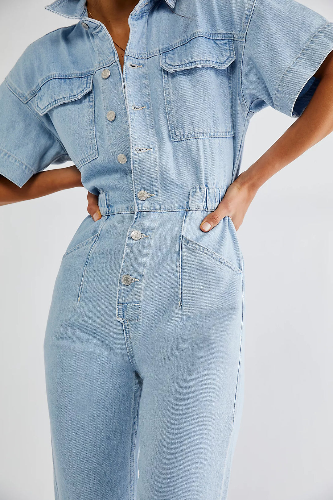 Free People Denim Jumpsuit (XS)