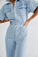 Free People Denim Jumpsuit (XS)
