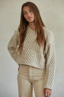 By Together Cable Knit Sweater (L)