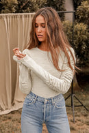 Free People Ruched Sleeve Top (S)