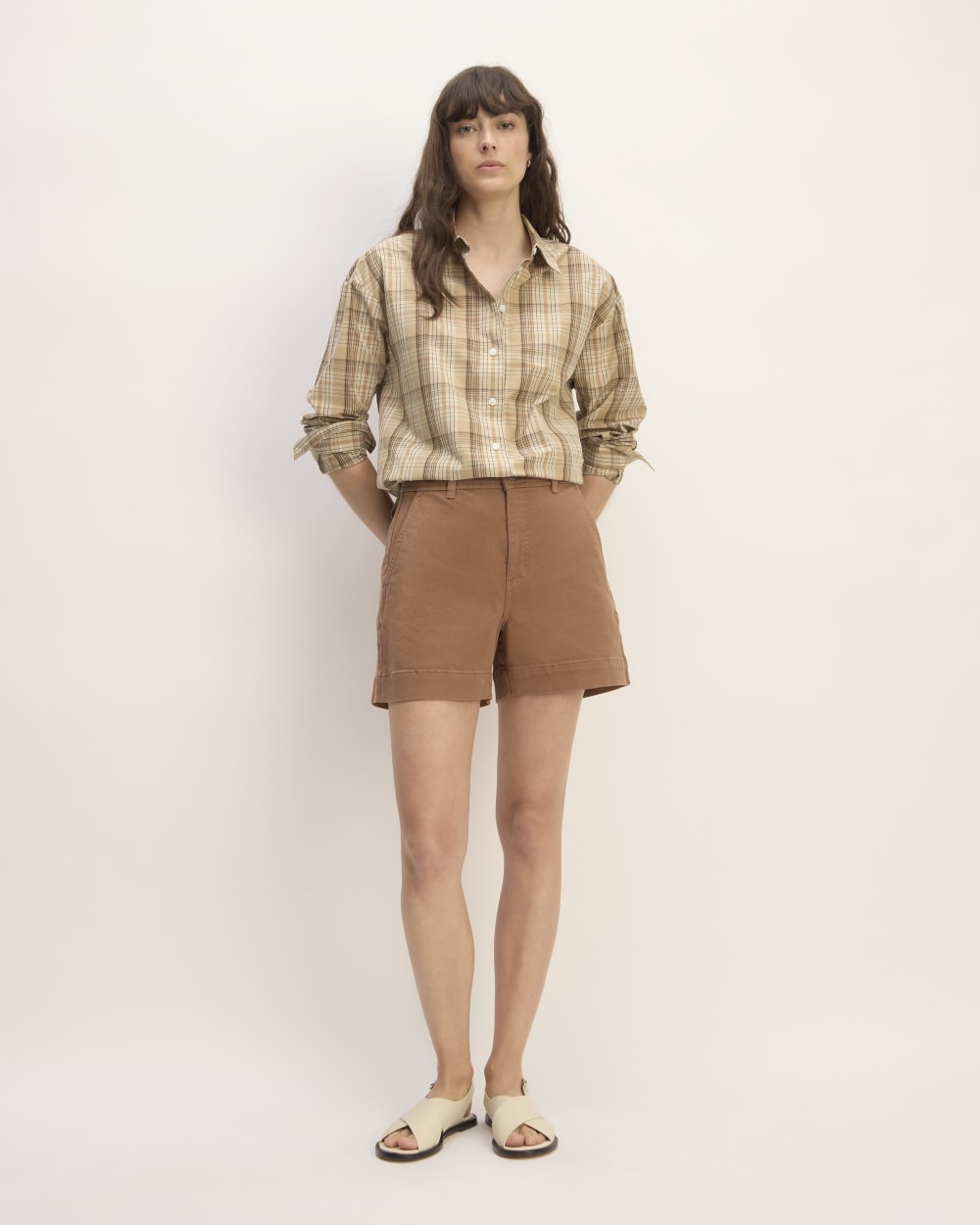 Everlane Brown High Rise Shorts (4)