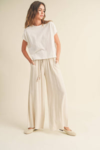 NEW Miou Muse Oat Wide Leg Pants (L)