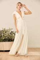 NEW Lulus Cream Maxi Dress (L)