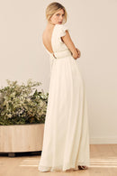 NEW Lulus Cream Maxi Dress (L)