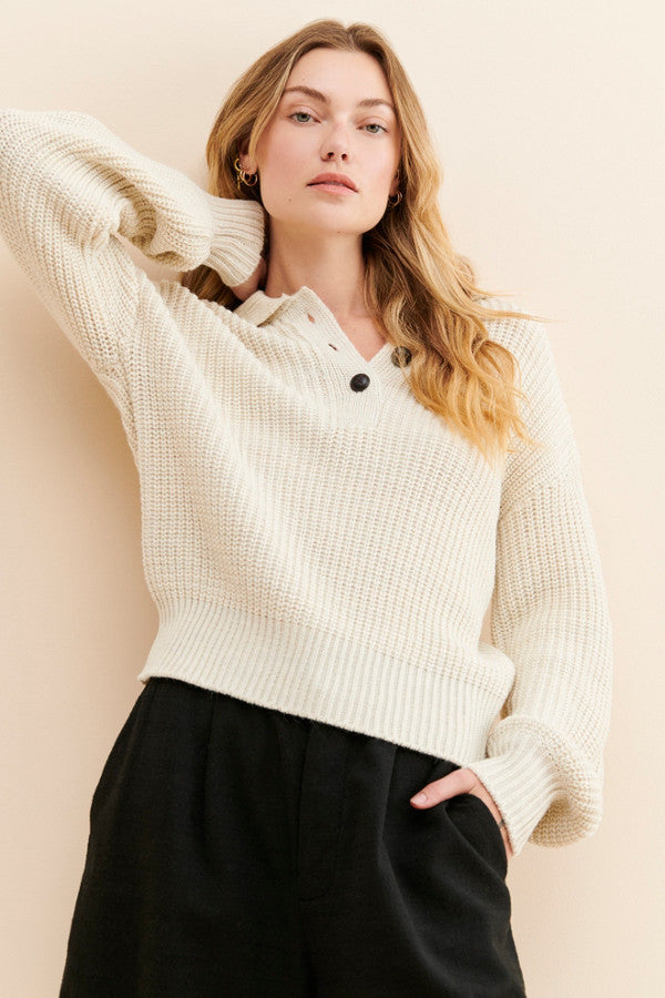 BB Dakota Chunky Henley Sweater (XS)