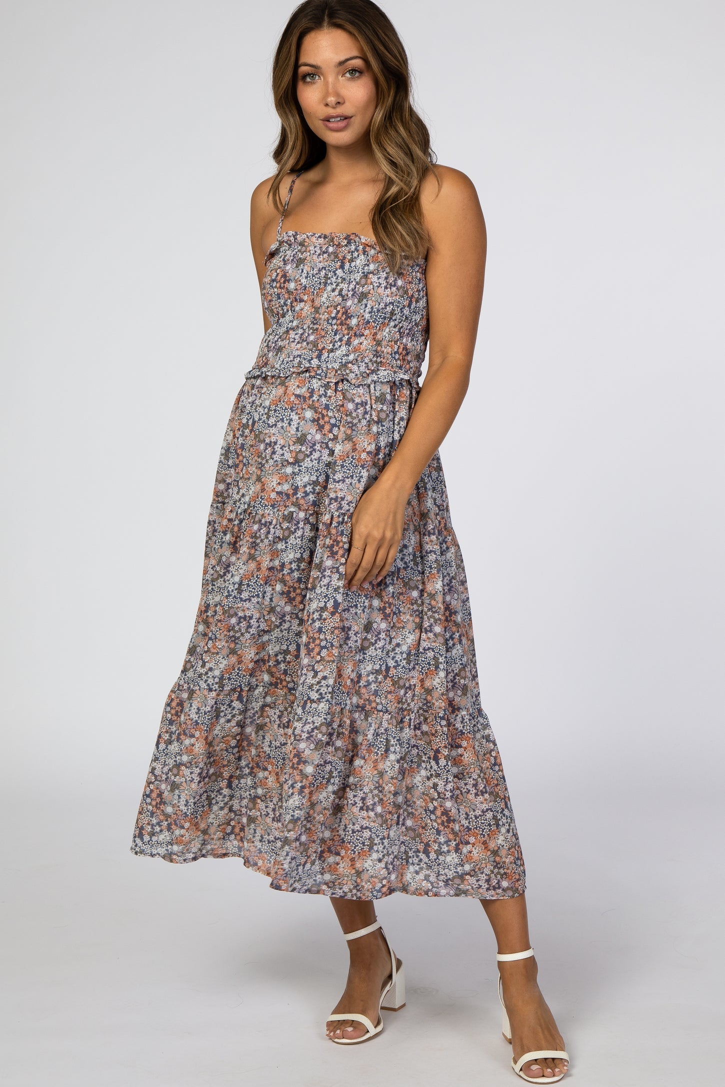 Boutique Floral Midi Dress (L)