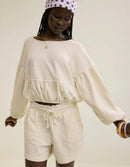 Aerie Oat Puff Sleeve Top (M)