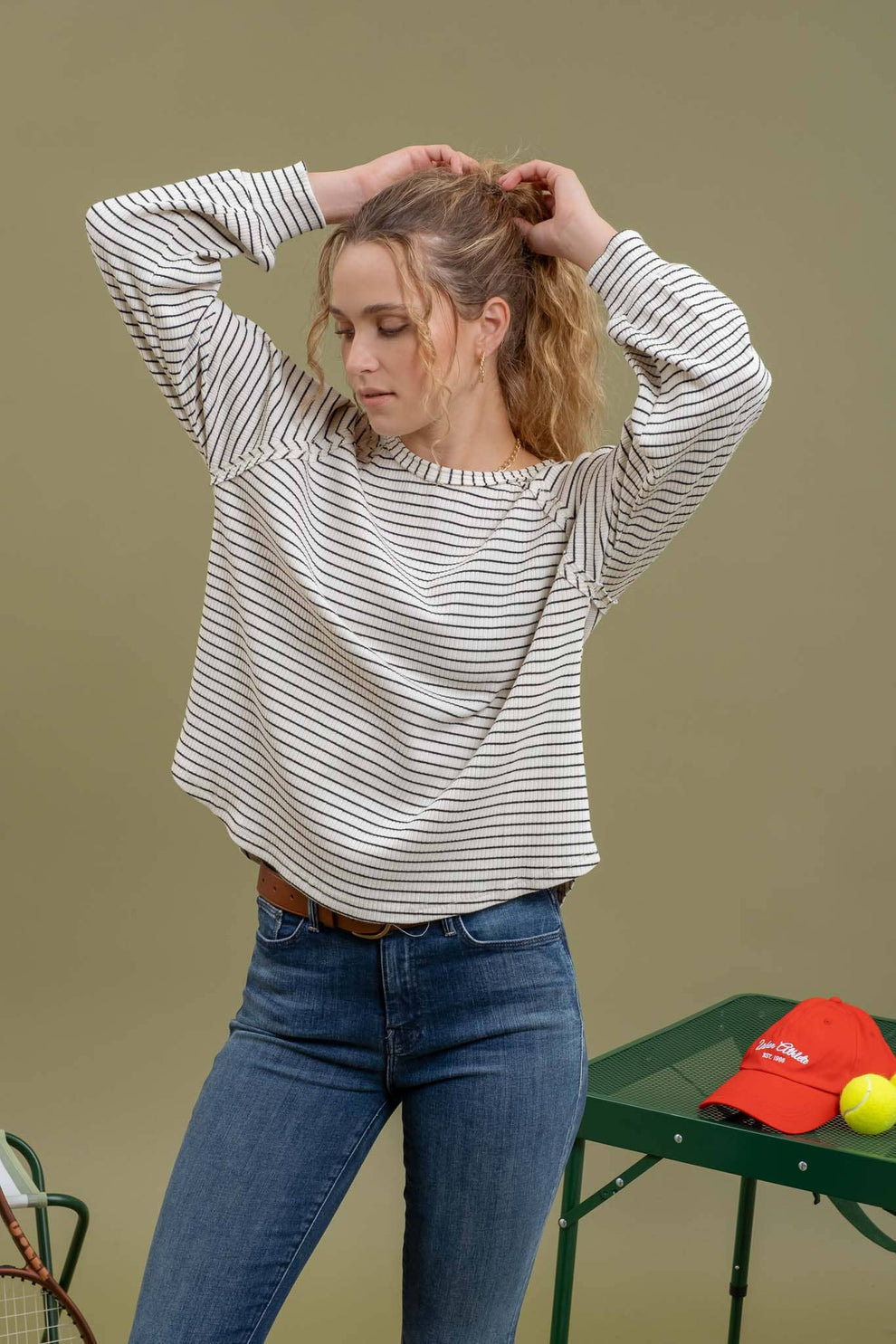 In Loom Striped Relaxed Tee (XL)