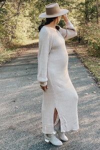 In Loom Ribbed Maxi Sweater Dress (L)