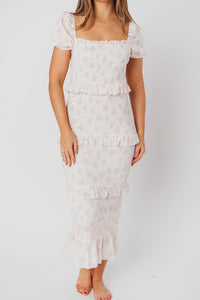 Worth Collective Floral Smocked Dress (M)