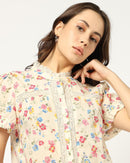 Gap Colorful Floral Lace Blouse (XL)
