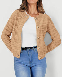 Textured Cotton Cardigan (L)