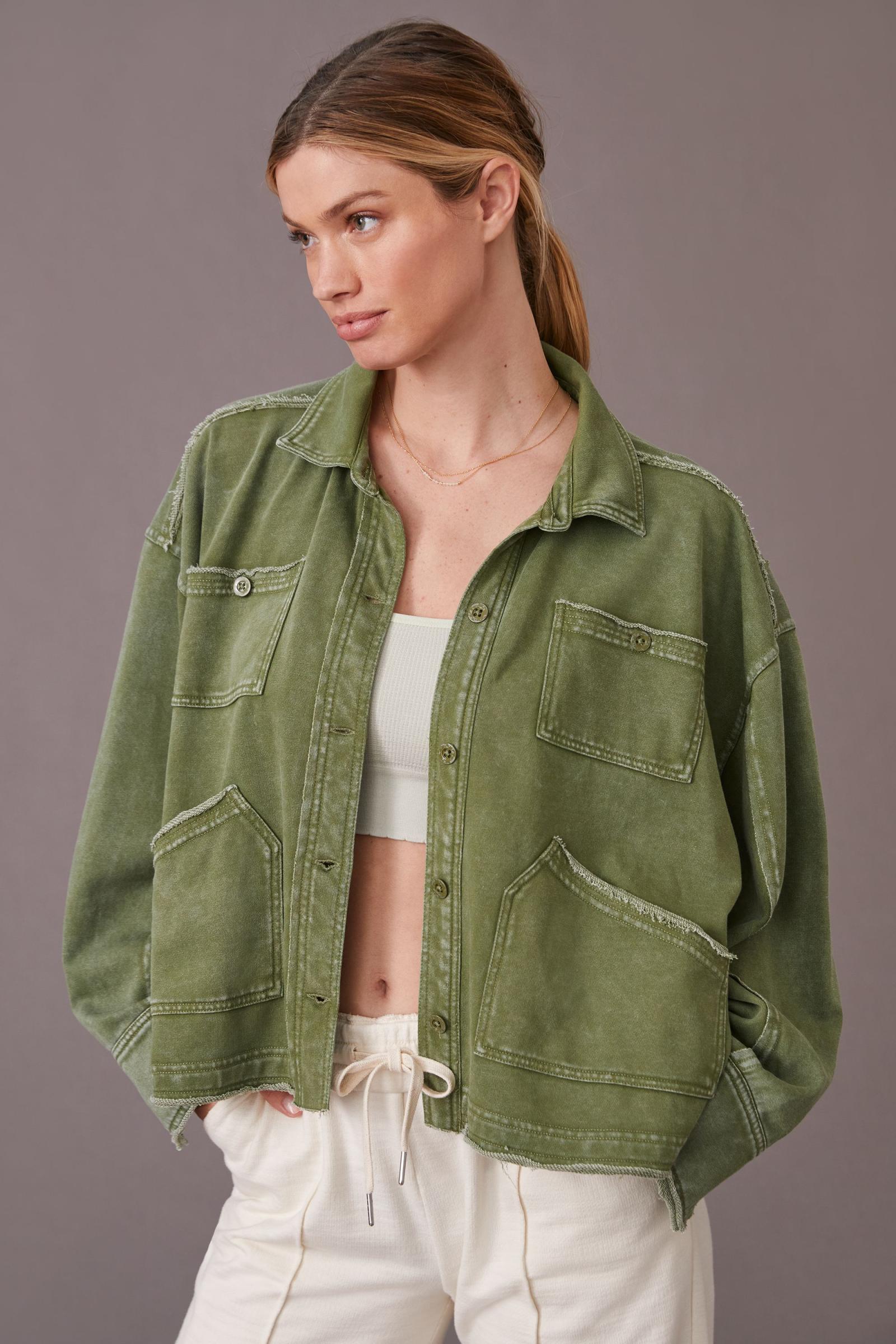 Anthropologie Moss Shirt Jacket (L)