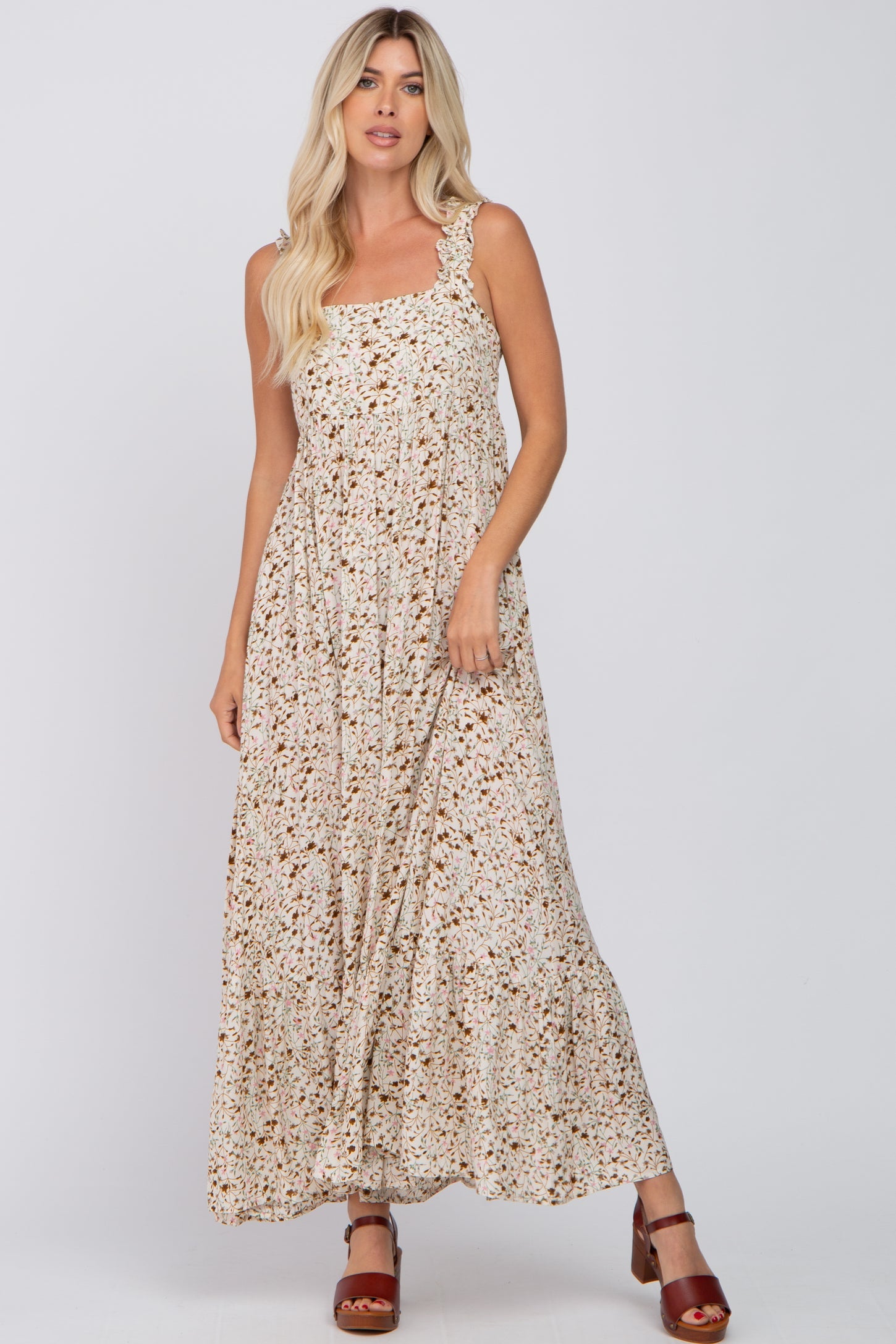 Easel Floral Maxi Dress (L)