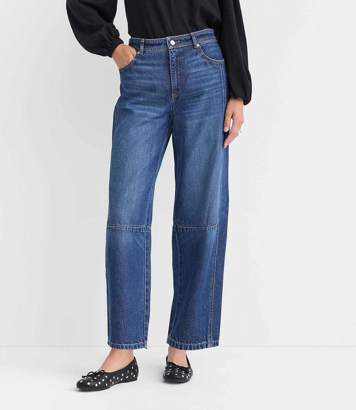 Loft Relaxed Barrel Jeans (31/12)