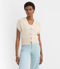 Loft Textured Cotton Cardigan (S)