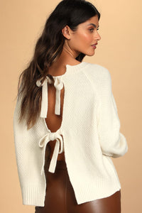 Lulus Tie Back Sweater (S)