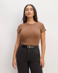 Everlane Ribbed Crewneck Tee (S)