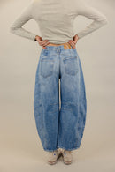 Free People Relaxed Barrel Jeans (28)