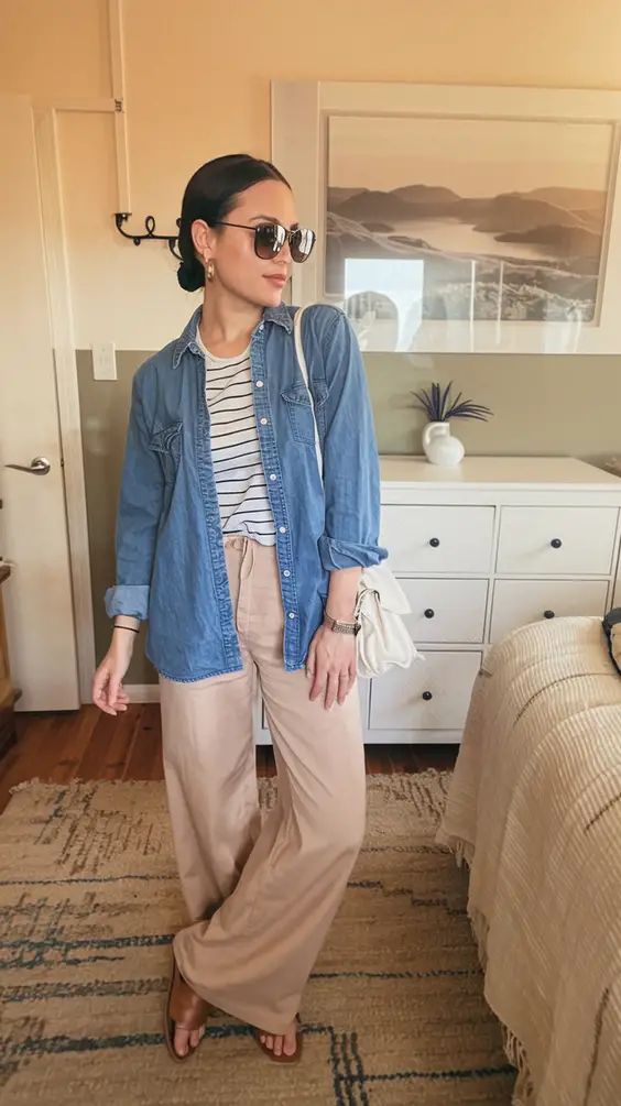 Vintage Eddie Bauer Denim Button Up (MP)