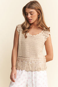 NEW Kori Crochet Cotton Top (XL)