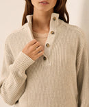 Pact Organic Cotton Henley Sweater (L)