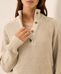 Pact Organic Cotton Henley Sweater (L)