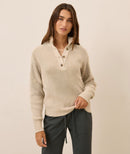 Pact Organic Cotton Henley Sweater (L)