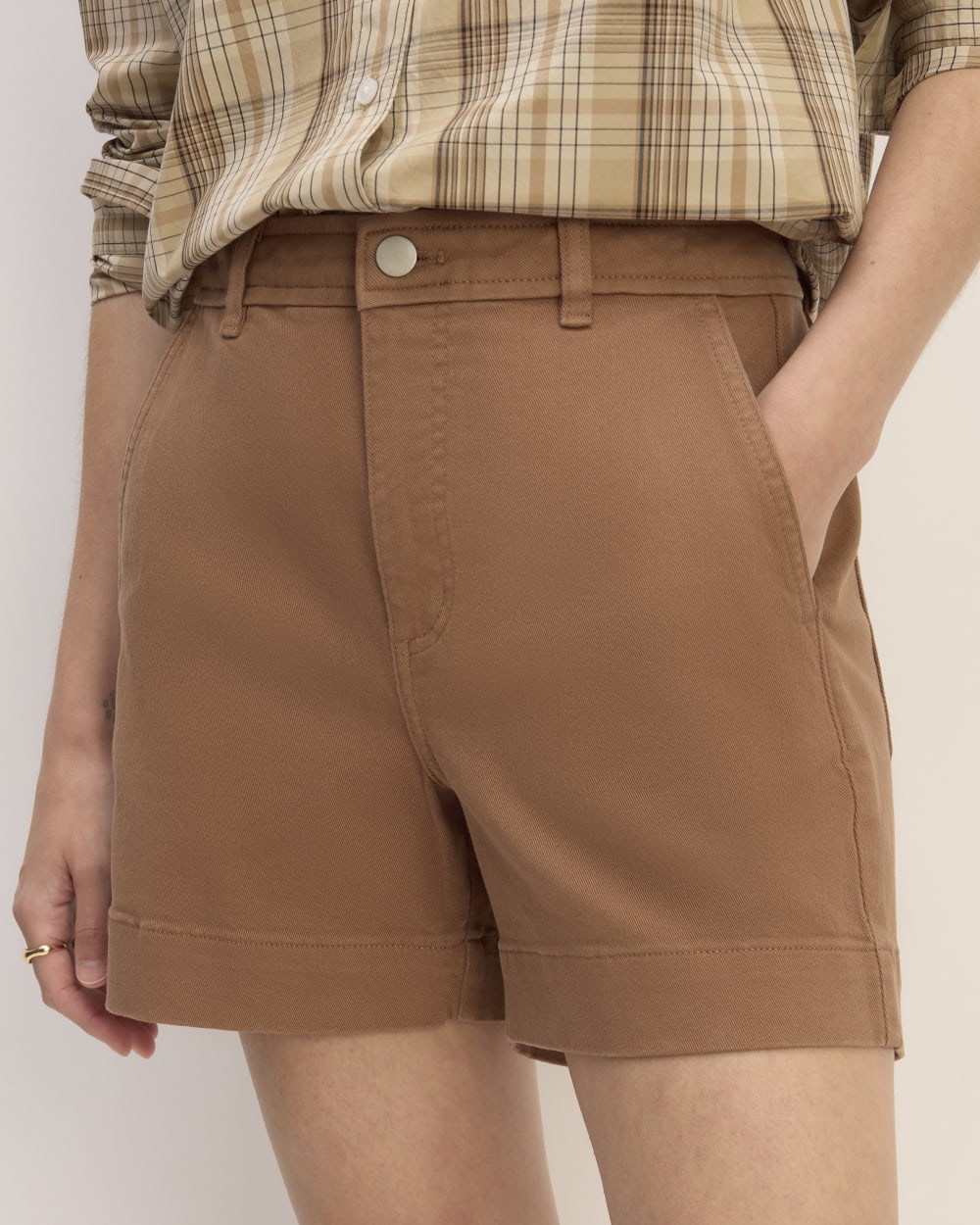 Everlane Brown High Rise Shorts (4)