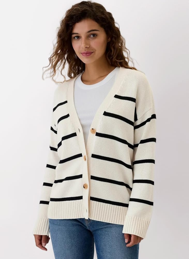 Gap Striped Cotton Cardigan (M)