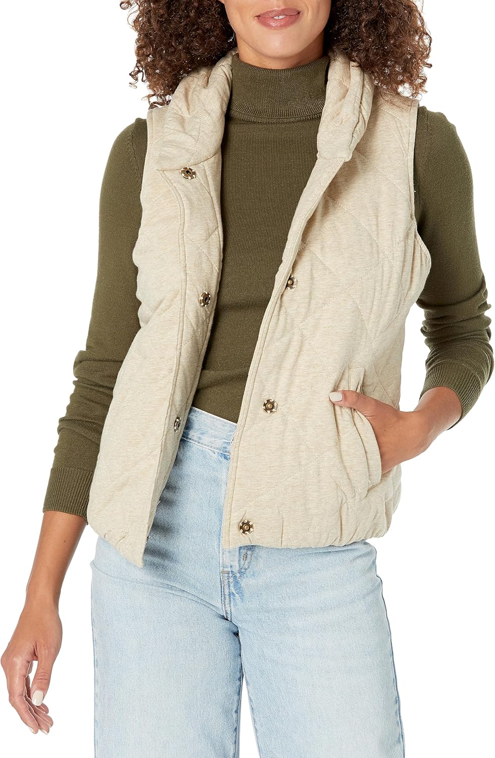Quilted Snap Button Vest (S)