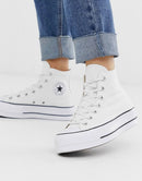 Converse White Platform Sneakers (8.5)